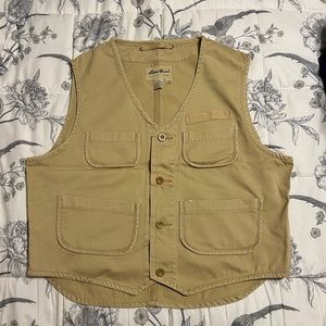 Eddie Bauer Fishing Outdoor Twill Vest Large